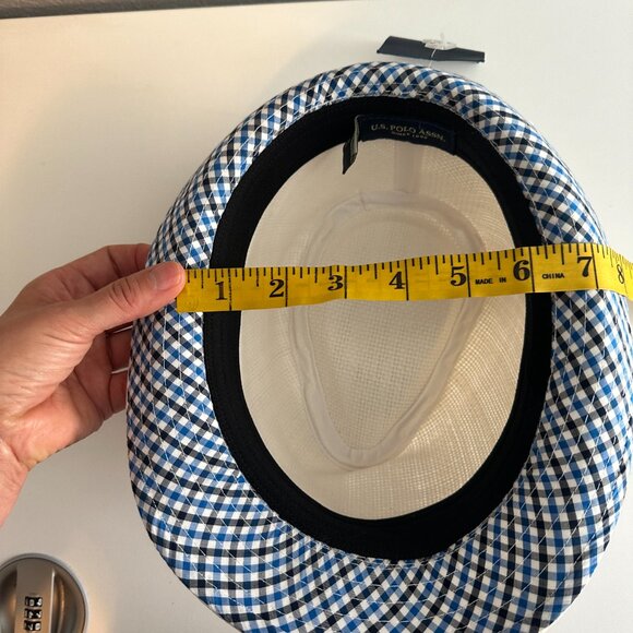 U.S. POLO ASSN. | Men’s Fedora Hat  | White, Blue | M/L - Picture 8 of 11